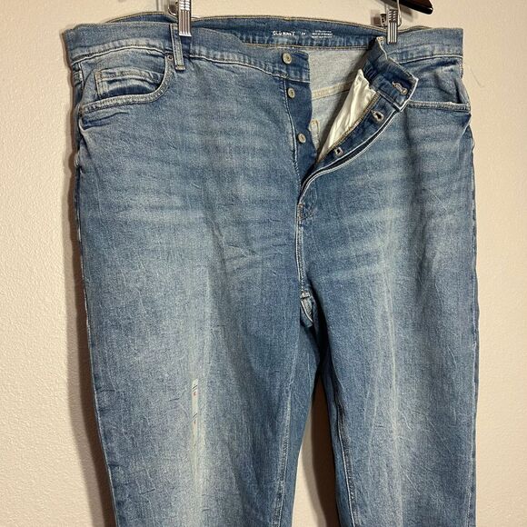 Old Navy Extra High Rise Sky-Hi Straight Secret Slim Pockets Distressed Jeans 24 - Picture 5 of 5